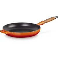 Le Creuset Signature Stekpanna Med Trähandtag 28 Cm - Stekpannor Emaljerat Gjutjärn Volcanic