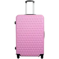 Borg Living Stor rosa resväska med hjärtan hardcase erbjudanden på resväskor - Exklusiv resväska