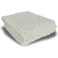 Nordstrand Pläd i fuskpäls - 135x190 cm - Vitt pläd med våffelstruktur - Extra tjock och mjuk -