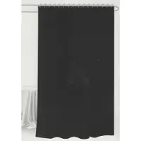 Home-tex Duschdraperi - 180x180 cm - Svart - Redo att hänga