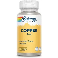 Solaray Koppar, 2 mg, 100 kapslar (Grönsak)