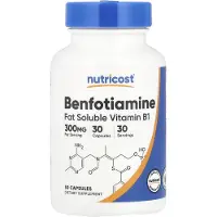 Nutricost Benfotiamin, 300 mg, 30 kapslar