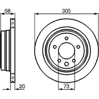 Bosch Bromsskiva 0 986 478 660 bak, ventilerad, 1 Stycke