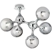 Ideal Lux Design taklampa Nodi, dimbar, Förkromad / silver, Vardagsrum / matsal, Metall, Design, Taklampa