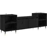 vidaXL TV-skåp Svart Ek 160 x 35 x 55 cm Konstruerat trä