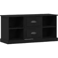 vidaXL TV-skåp med låda Svart Ek 99,5 x 35,5 x 48 cm Konstruerat trä