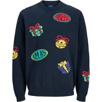 Jack & Jones Tröja - JorHoliday - Stickad - Sky Captain - - 10 år (140) - Tröja