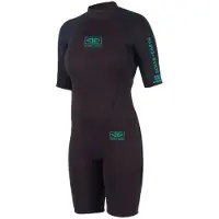 Ocean & Earth Surf School Springy 2 Mm Kortärmad Shorty Med Dragkedja Bak För Dam