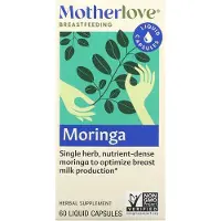Mother Love Amning, Moringa, Flytande kapslar 60 (579mg per kapsel)