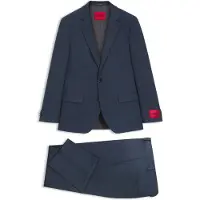 HUGO Two-piece slim-fit suit in stretch birdseye