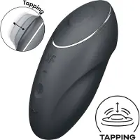 Satisfyer - 2-i-1 klitorisstimulator vibrator - grå
