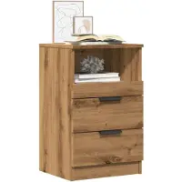 vidaXL Sängbord artisan ek 40x36x65 cm konstruerat trä
