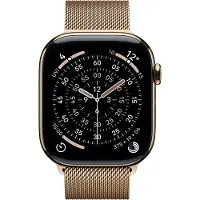 Apple - Slinga för smart klocka - 46mm - storlek M/L - guld - för Watch Hermès Series 9, SE 3, Series 10, Series 11, Series 8, Series 9, Ultra 2, U...