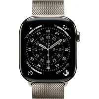 Apple - Slinga för smart klocka - 46mm - storlek M/L - naturell - för Watch Hermès Series 9, SE 3, Series 10, Series 11, Series 8, Series 9, Ultra ...