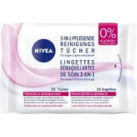 Nivea Caring 3in1 Rengöringsservetter - 25 st