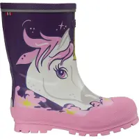 Viking Gummistövlar - Jolly - Lila/Multi m. Enhörning - - 24 - Gummistövlar