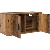 vidaXL Väggmonterat TV-förråd Gammalt trä 80 x 34.5 x 40 cm