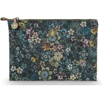 Pip studio Charly Cosmetic Flat Pouch Medium Tutti i Fiori Blue 24x15.5x1cm