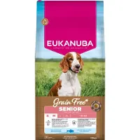 Eukanuba Senior Small & Medium spannmålsfritt hundfoder med havsfisk