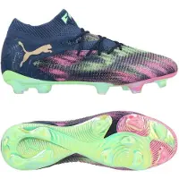 Puma X Unisport Future 8 Ultimate FG Vikings - Persian Blue/Rosa Pixel/Grön/Gold LIMITED EDITION - Gräs (FG), storlek 36