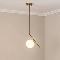 Opviq Glas pendellampa Dolunay , dimbar, Mässing / guld, Vardagsrum / matsal, Metall, Modern, Pendellampa