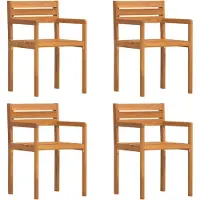 vidaXL Trädgårdsstolar 4 st 50x53x80 cm massivt trä akacia