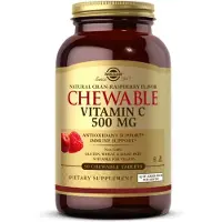 Solgar C-vitamin Vuxna 500 Mg/tranbär Hallon 90 Enheter