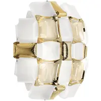 Slamp Vägglampa , Guld / mässing, Vardagsrum, Plast