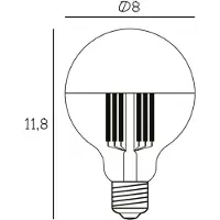 Design By Us LED-lampa G80, guldspegel, E27, 3,6 W, 2 700 K , E27 3,6 W LED, dimbara, Glas