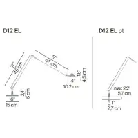 Luce Plan Bordslampa , Metallisk, Arbetsrum / hemkontor, Metall