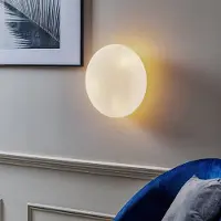 Artemide Design vägglampa Itka, dimbar, Vitt / opal, Vardagsrum / matsal, Glas, Modern, Vägglampa, vägglampa inomhus