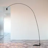 Nemo Lighting Golvlampa , Fox, dimbara, Svart, Vardagsrum, Metall, Modern