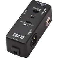 TOMTOP JMS ROWIN DI-box Gitarrpedal Mini Effektpedal DI-box Ultralåg Distorsion för Elgitarr-effekt svart