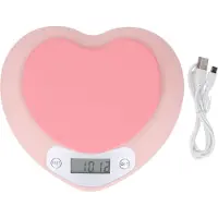 TOMTOP JMS Digital köksvåg med 1g noggrannhet 5kg Hushåll Liten hjärtform Uppladdningsbar matvåg för