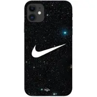 Nike Skal - - Iphone 12 - Stjärnklar galax - Mjukt - Svart