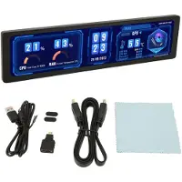 DIYelecs 11,9 tums IPS-skärm 320x1480 HD Multimedia Interface Skal av zinklegering Sidomonitor med högtalare
