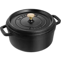 Staub Rund Gryta 30 Cm 8,35 L Svart - Grytor Gjutjärn
