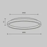Maytoni LED taklampa Orign, Svart, Vardagsrum / matsal, Metall, Modern, LED-taklampa