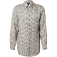 Armani Exchange för män. XM001821AF13235F0143 Guru Cream Shirt (L), Svart, Casual, Bomull, Lång ärm