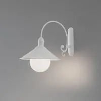 Argon Vägglampa utomhus Enduro , dimbar, Vitt / opal, Metall, Utomhusvägglampa