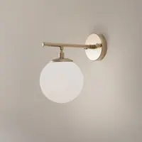 Opviq Vägglampa Roe , dimbar, Mässing / guld, Vardagsrum / matsal, Glas, Vägglampa, vägglampa inomhus