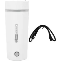 Vestidos Vattenkokare Snabb Uppvärmning Intelligent Kontroll Skydd mot Torrkokning 350ml Bärbar 12V 80W vit