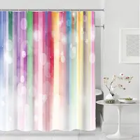 Shower curtain Home Decor Modernt duschdraperi Mode Glänsande Duschdraperier Polyestertyg Vattentäta Badkarsgardiner Badrum Skiljegardin 12 krok 180x180cm