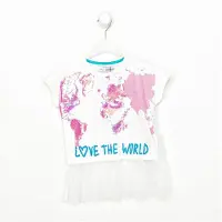 Desigual Kortärmad T-shirt med rund hals för flickor 20SGTK23