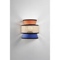 LUCE Design Vägglampa Gazebo, dimbar, Gul / orange, Vardagsrum / matsal, Textil / tyger / siden, Vägglampa, vägglampa inomhus