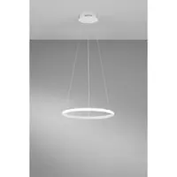 LUCE Design Pendellampa Axis, Vitt / opal, Vardagsrum / matsal, Metall, Modern