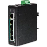Trendnet TI-PE50 - Switch - ohanterad - 4 x 10/100 (PoE+) + 1 x 10/100 - DIN-skenmonterbar, väggmonterbar - PoE+ (90 W) - likström - TAA-kompatibel