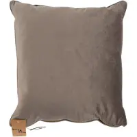Borg Living Prydnadskuddar - 45x45 cm - Enfärgad grå - Velour -