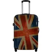 Borg Living Resväska - Hardcase resväska - Storlek Medium - Resväska med motiv - Union Jack - Exklusiv lättvikt resväska