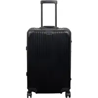 Borg Living Aluminiumresväska - Svart - 68 liter - Lyxig resväska med TSA-lås
